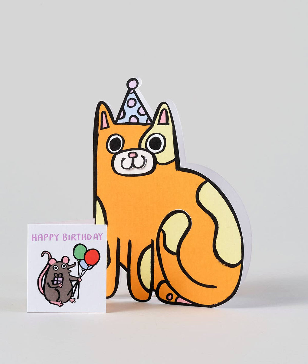 Cat Die Cut Kid's Birthday Card – Mutual Adoration + POST