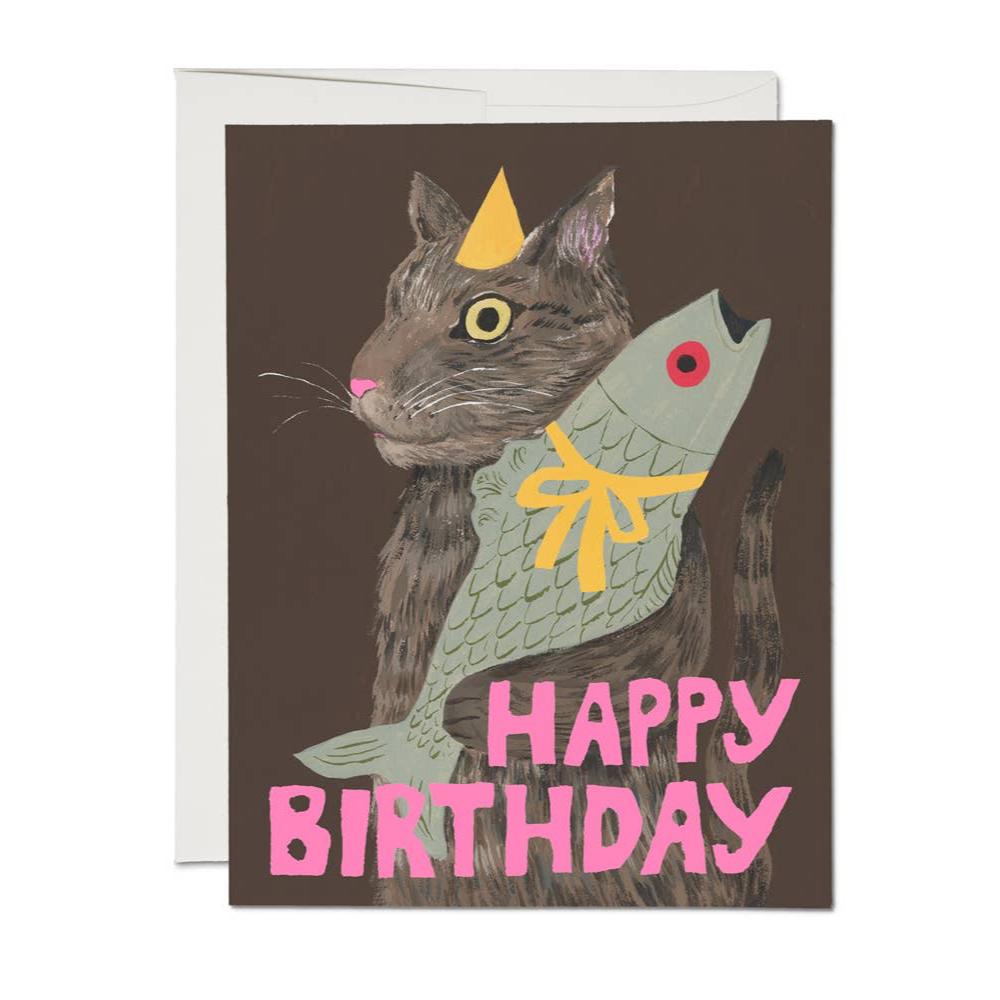 Cat's Delight Birthday Card – Mutual Adoration + POST