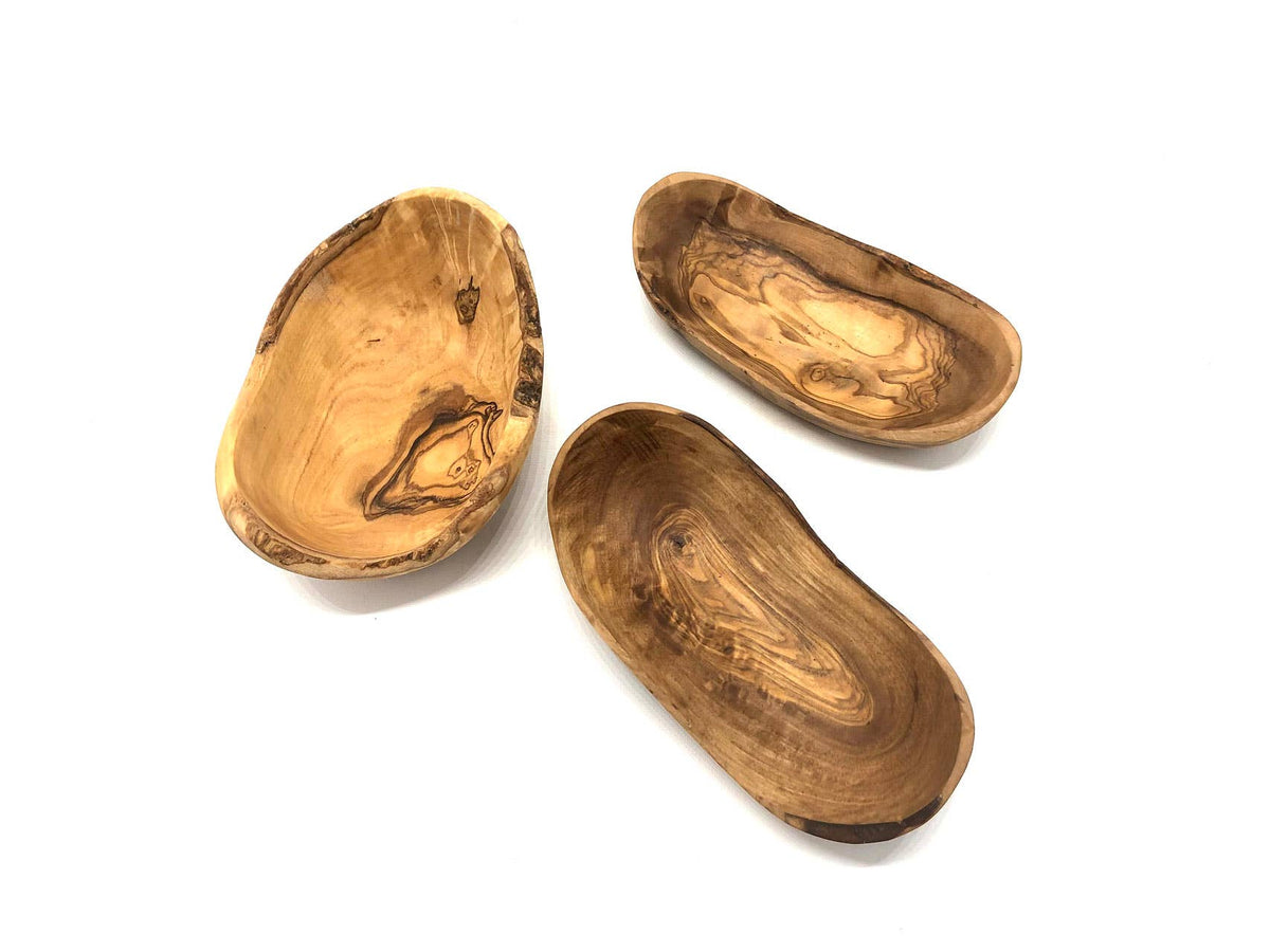 Medium Rustic Olive Wood Nut Bowl Mutual Adoration + POST