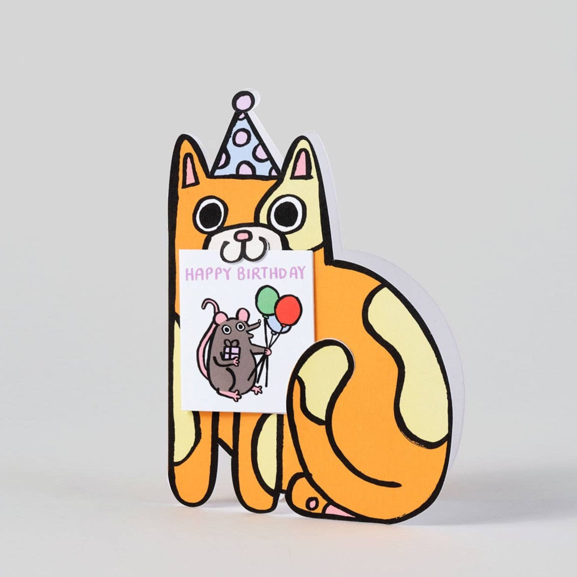 Cat Die Cut Kid's Birthday Card – Mutual Adoration + POST