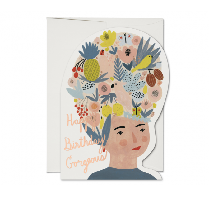 Fruit Hat Lady Gorgeous Birthday Card – Mutual Adoration + POST