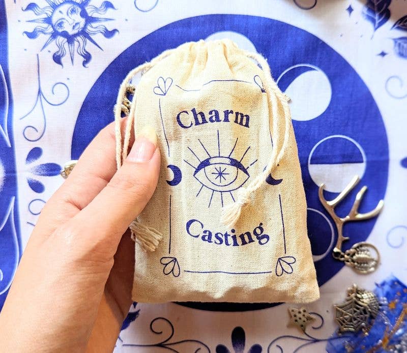 Charm Casting Kit Witchy Charms + Mat for Divination Ritual
