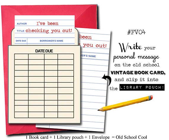 Checking You Out Library Greeting Card – Mutual Adoration + POST