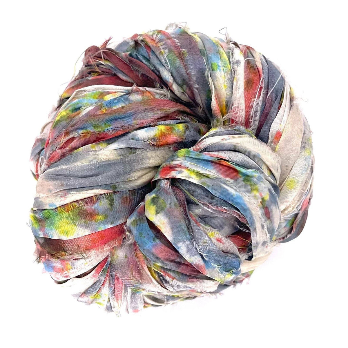 Sari Ribbon Thread Hand Dyed Small Batch Sari Ribbon Yarn – Mutual Adoration + POST