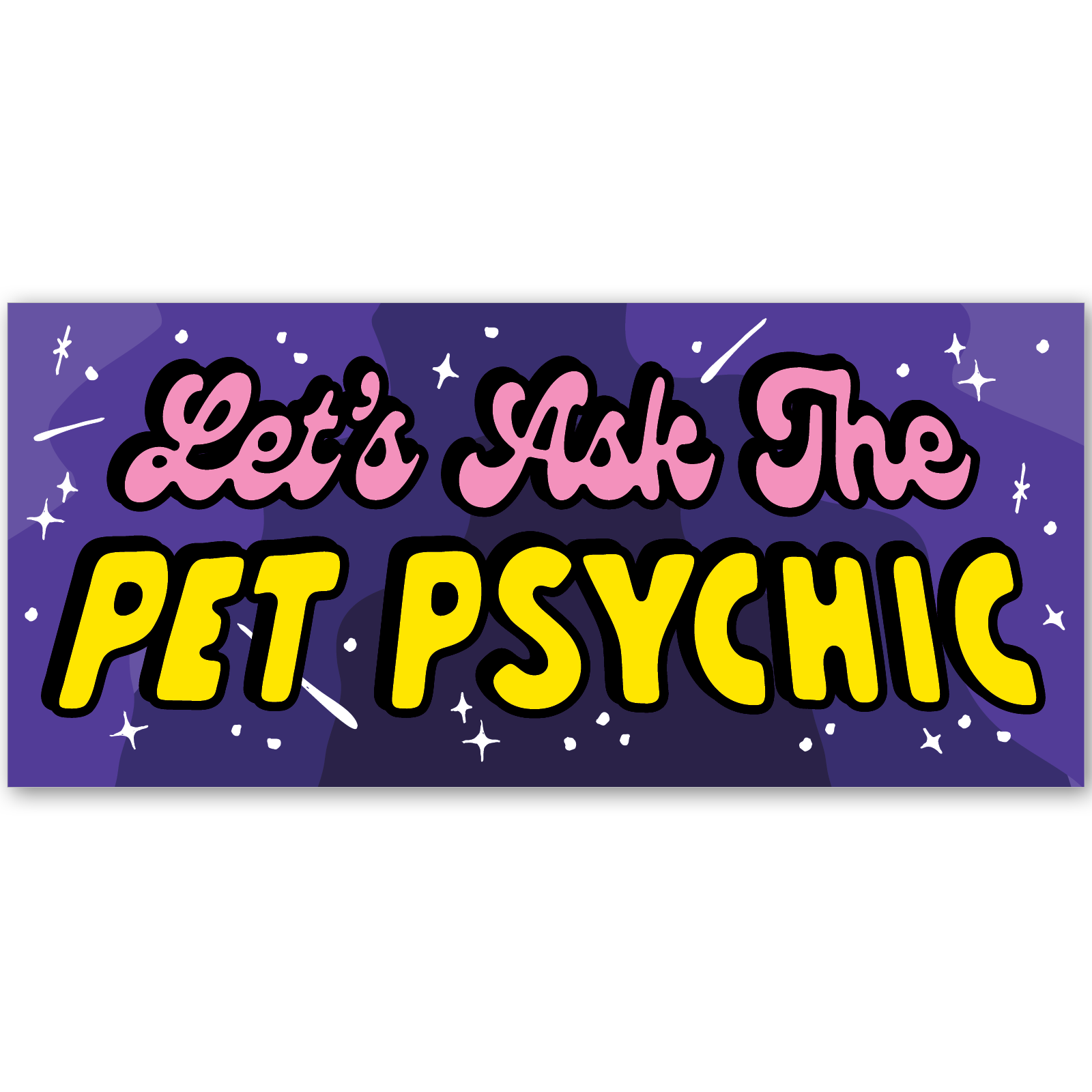 Psychic Sticker Pet Psychic Mini Bumper Sticker – Mutual Adoration + POST