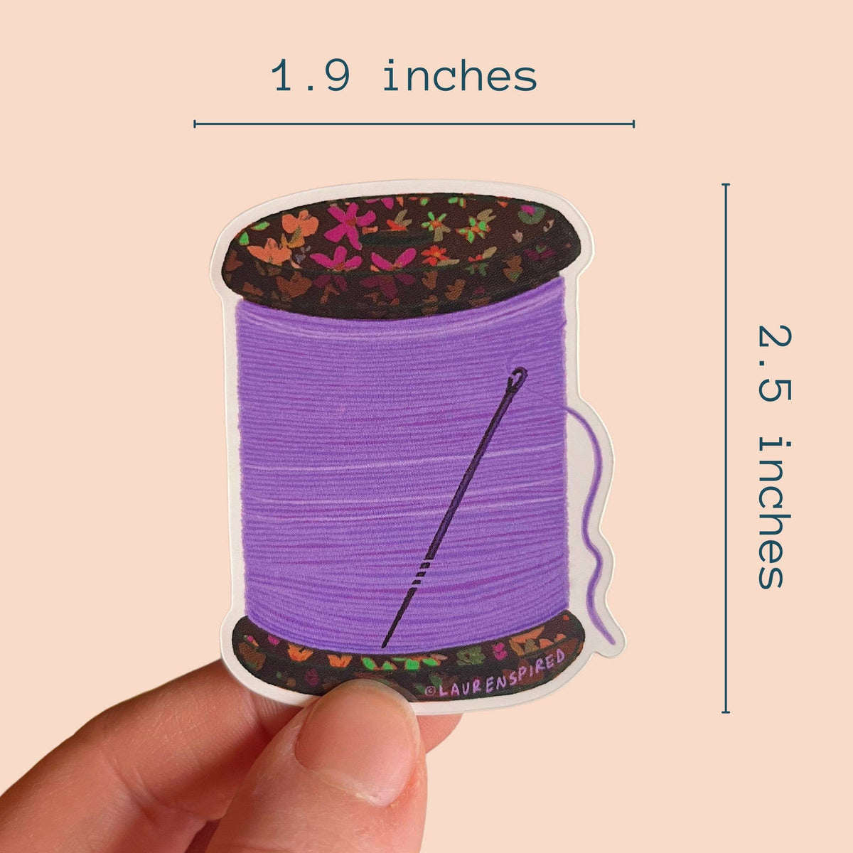 Purple Spool Of Thread Vinyl Sticker – Mutual Adoration + POST