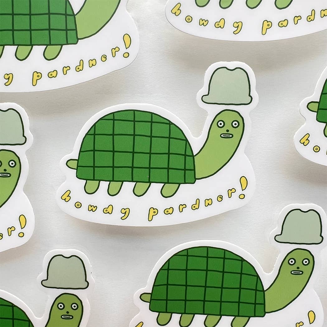 Howdy Pardner Turtle Sticker – Mutual Adoration + POST