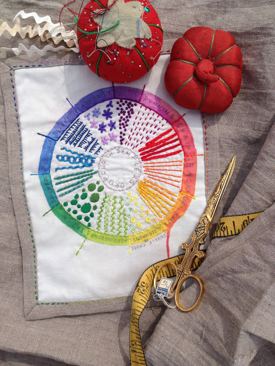 Color Wheel Embroidery Sampler – Mutual Adoration + POST