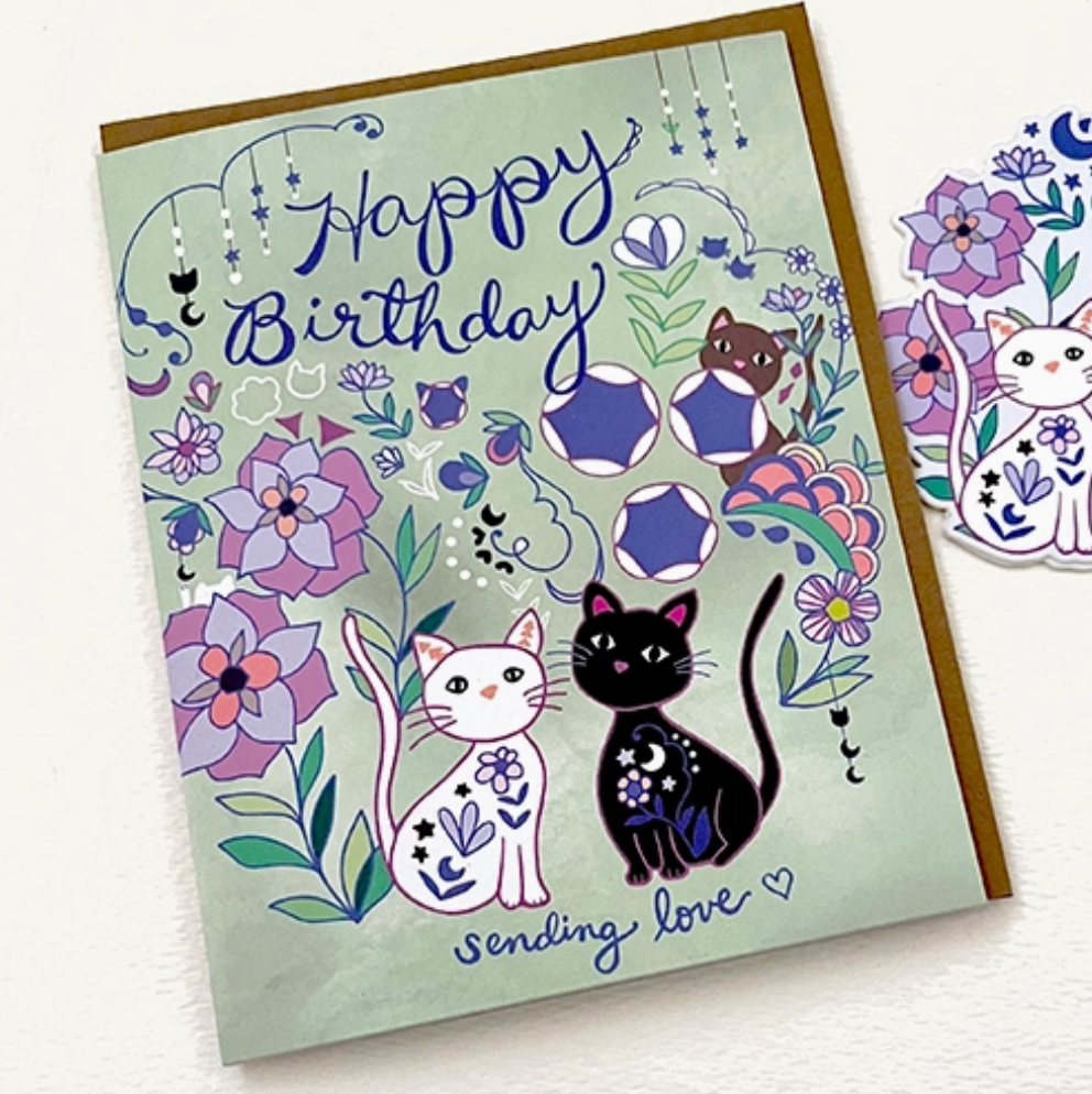 Cats Birthday Card – Mutual Adoration + POST