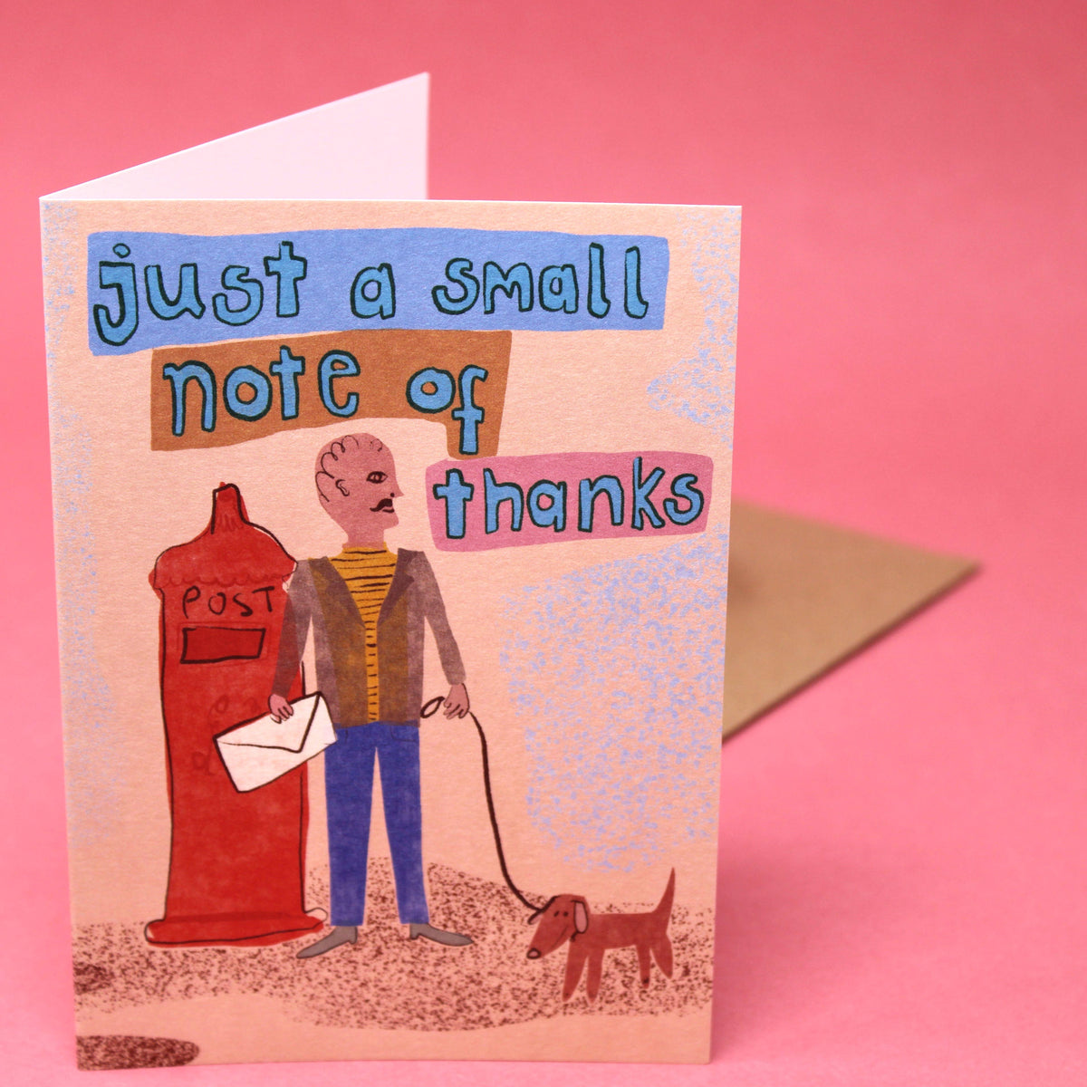Just a Small Note of Thanks Greeting Card – Mutual Adoration + POST