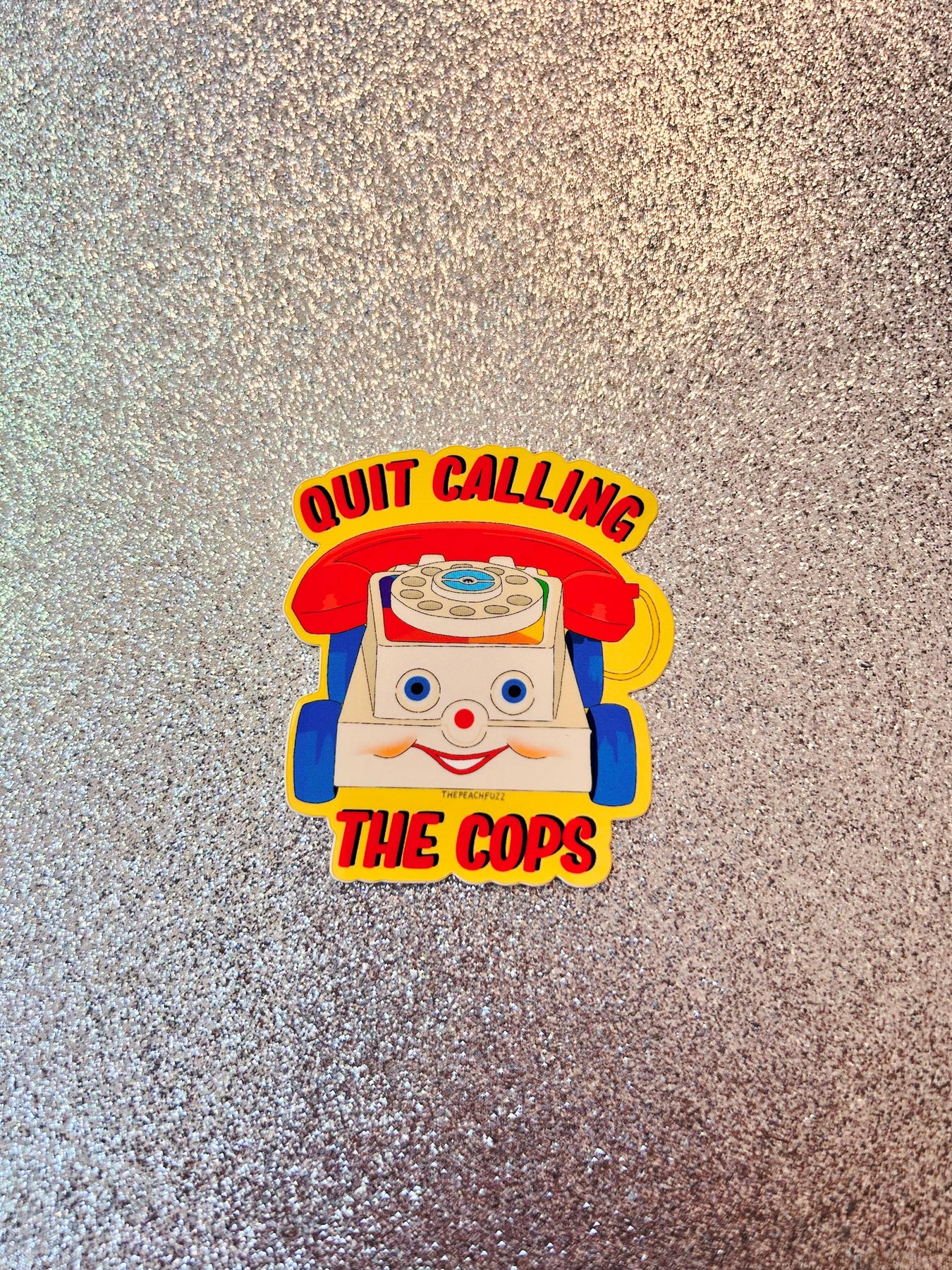 Calling Police Sticker Quit Calling The Cops Sticker – Mutual Adoration + POST