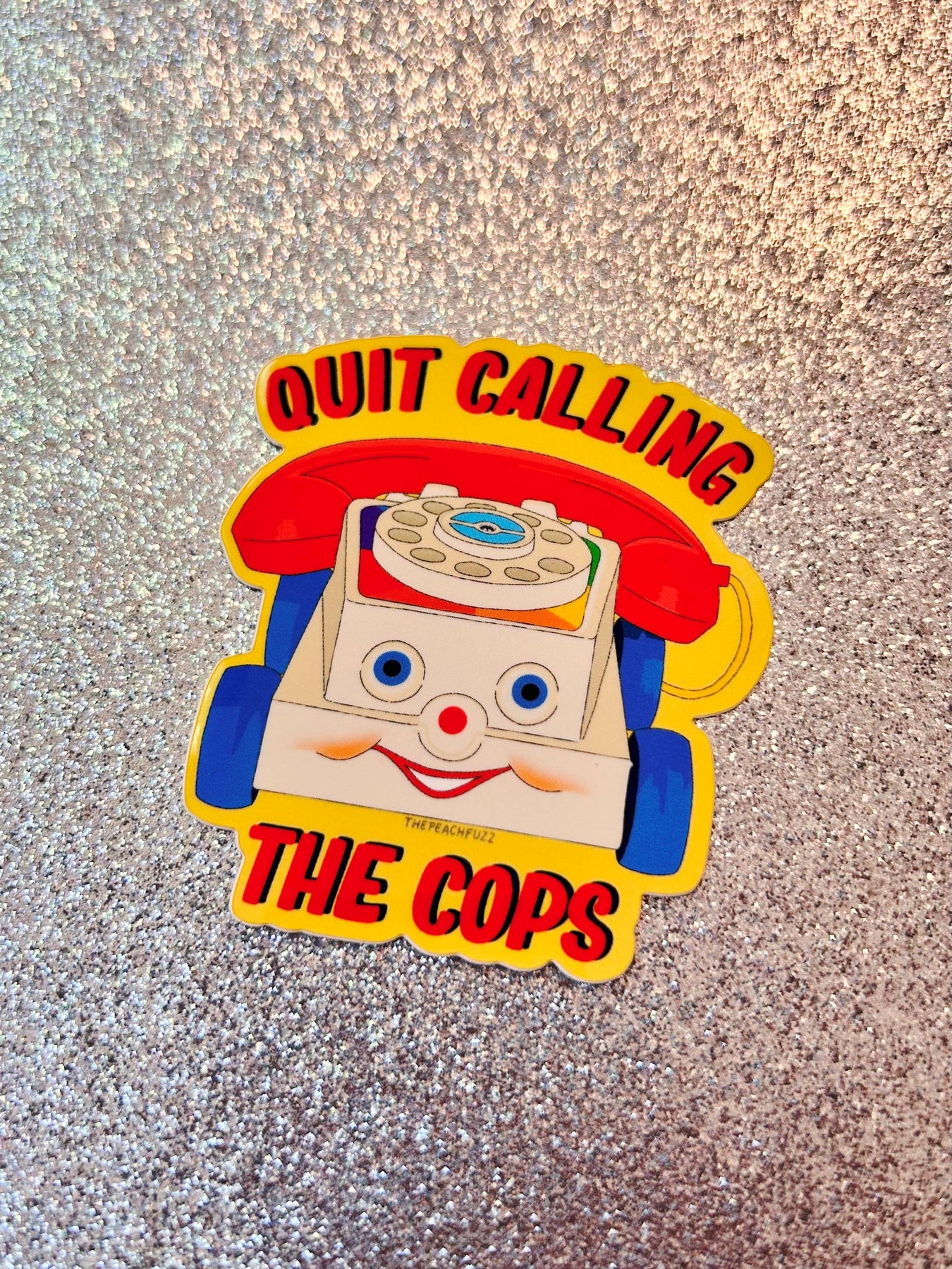 Calling Police Sticker Quit Calling The Cops Sticker – Mutual Adoration + POST