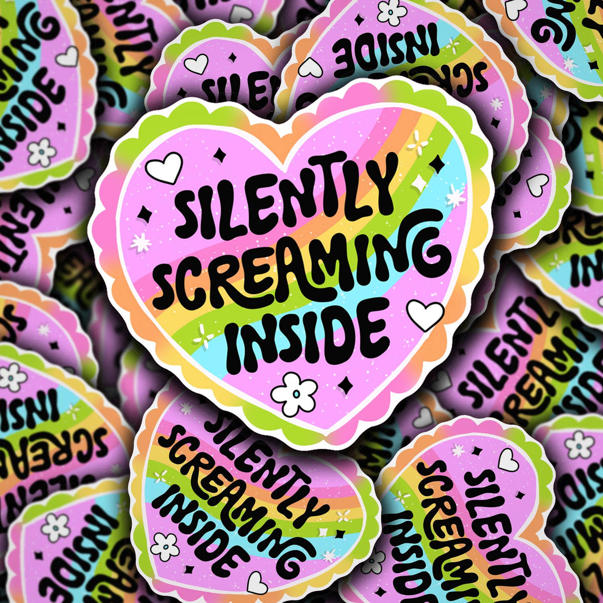 Silently Screaming Inside Sticker – Mutual Adoration + POST