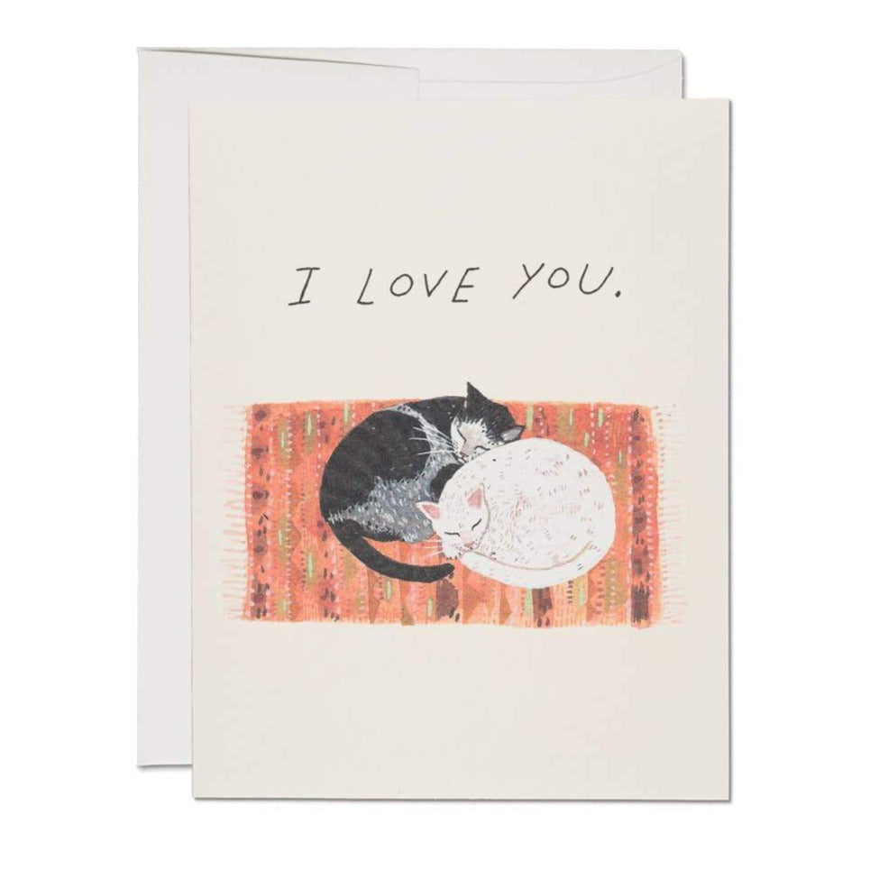 Cat Cuddle Love Card – Mutual Adoration + POST