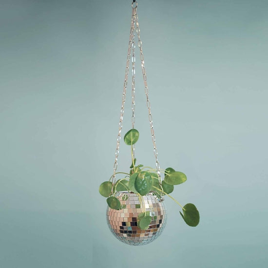 mirror ball hanging planter Mirror Ball Disco Planter Hanging Pot – Mutual Adoration + POST