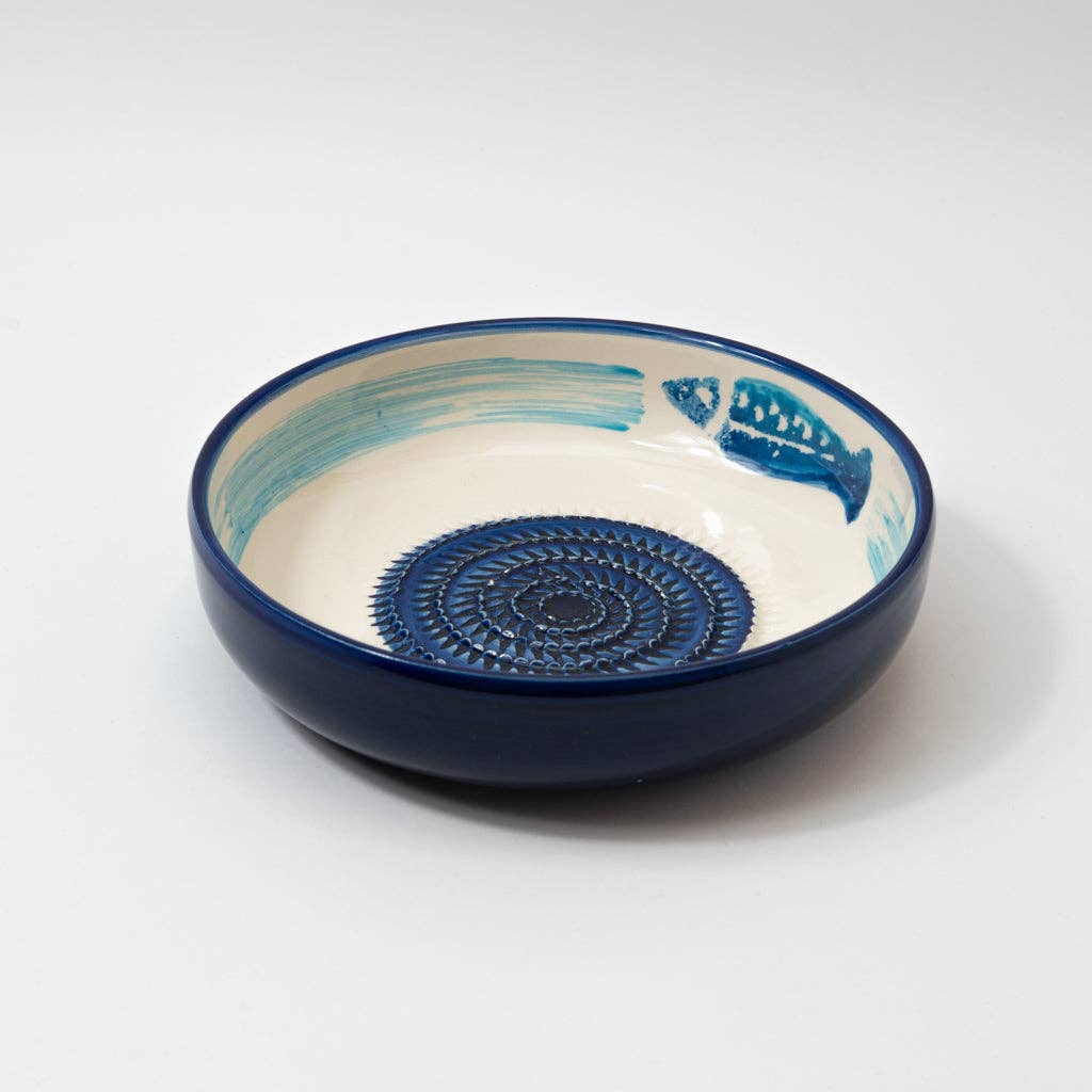 The Grate Plate Ceramic Grater: Blue