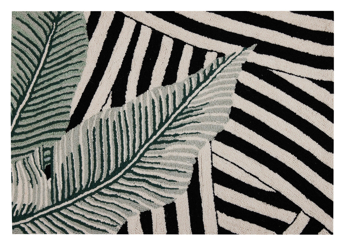 Graphic Palms Wool Hook Rug – Mutual Adoration + POST