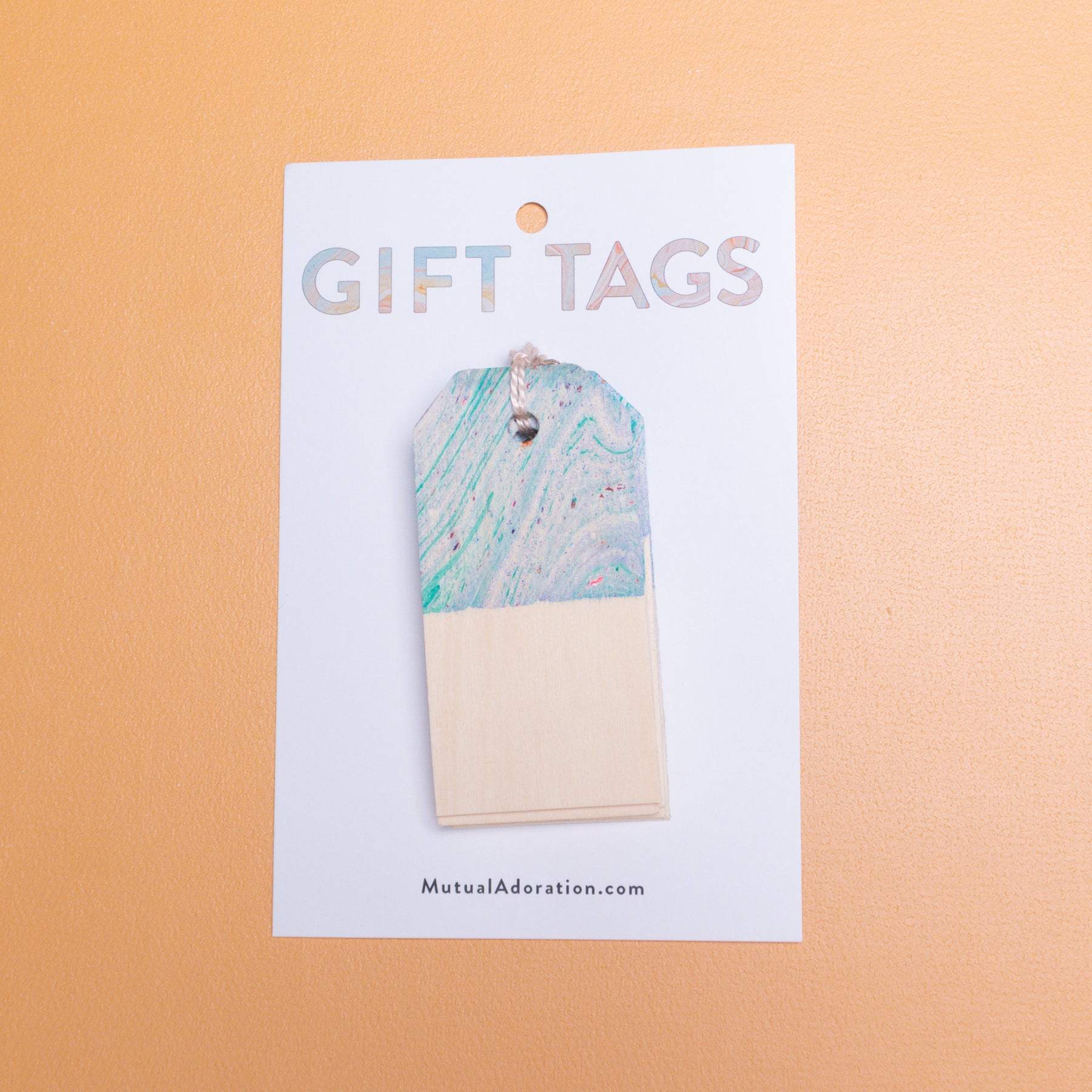 Marbled Wooden Gift Tags – Mutual Adoration + POST