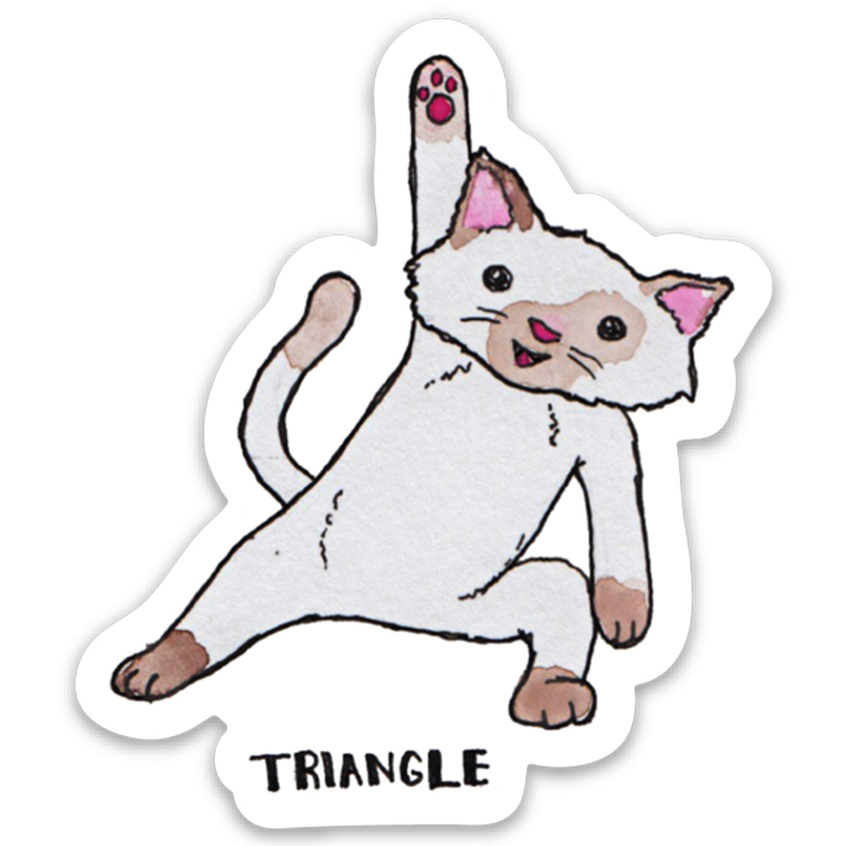 Cat Yoga Triangle Pose Sticker – Mutual Adoration + POST