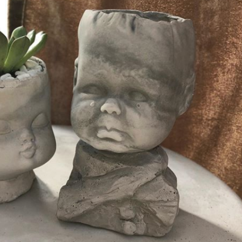 dolls head plant pots Sad Henry Doll Head Planter – Mutual Adoration + POST