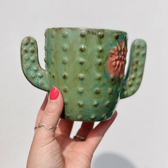 Colorful Cactus Ceramic Planter Mugs  Mutual Adoration + POST