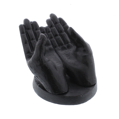 Two Hand Black Cast Iron Card Holder – Mutual Adoration + POST